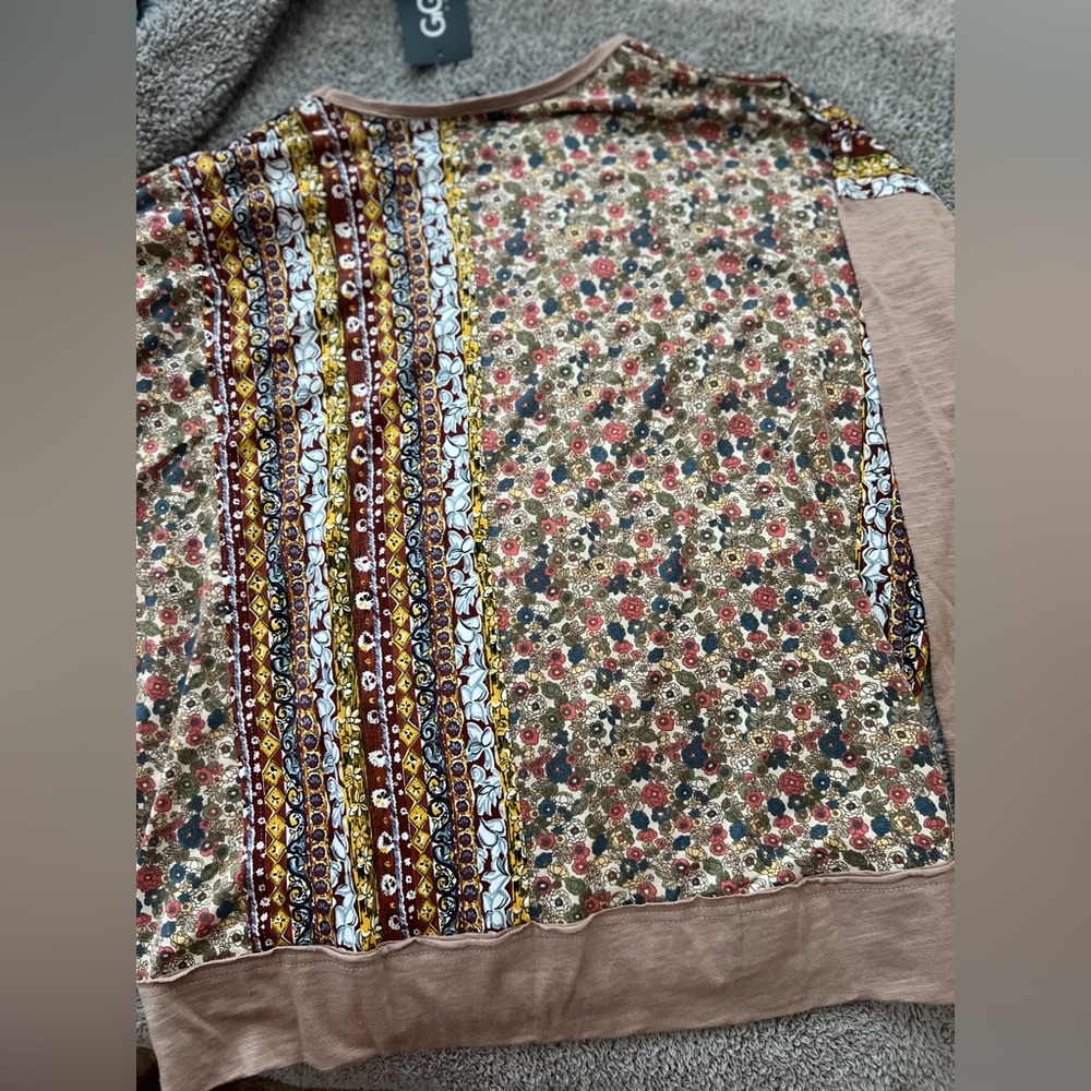 Floral Patchwork Long Sleeve Top - Picture 9 of 12